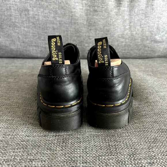 Dr. Martens Audrick 3-Eye Platform Shoes Black Leather UK 7 US 9 Chunky Sole EUC - Picture 7 of 16